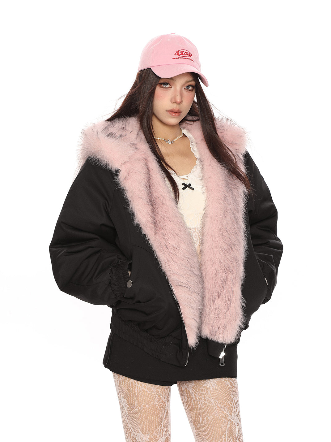 Reversible Faux-Fur Hooded Puffer Jacket