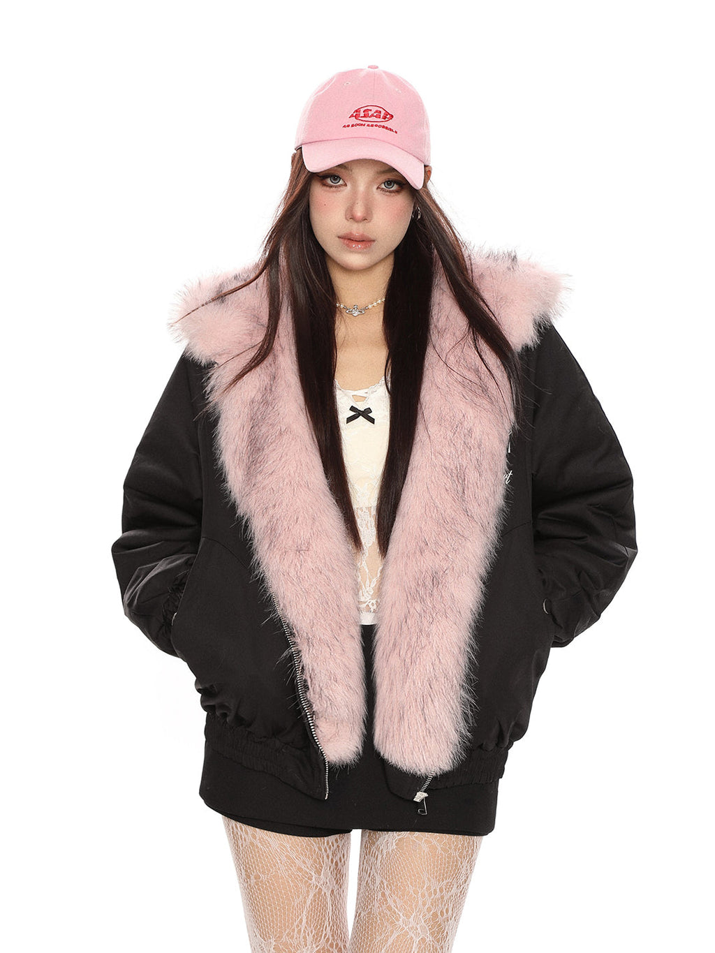 Reversible Faux-Fur Hooded Puffer Jacket