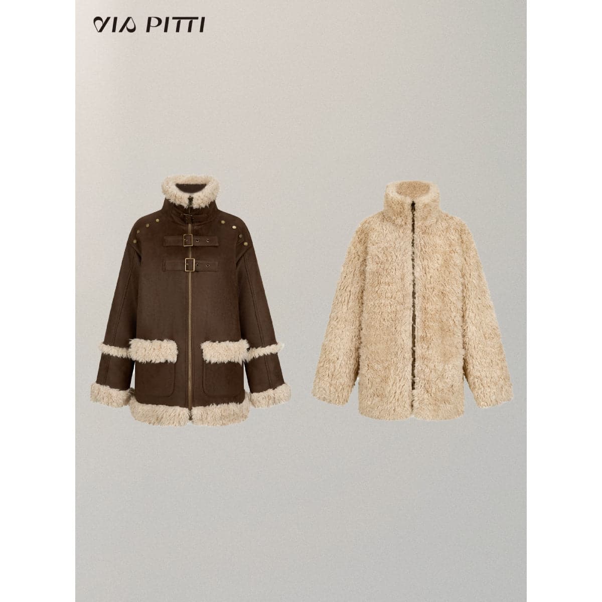 Reversible Suede Patchwork Jacket - 2-in-1 Premium Outerwear with Dual Designs