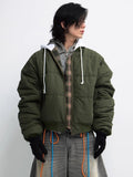 Reversible Olive Green Puffer Jacket