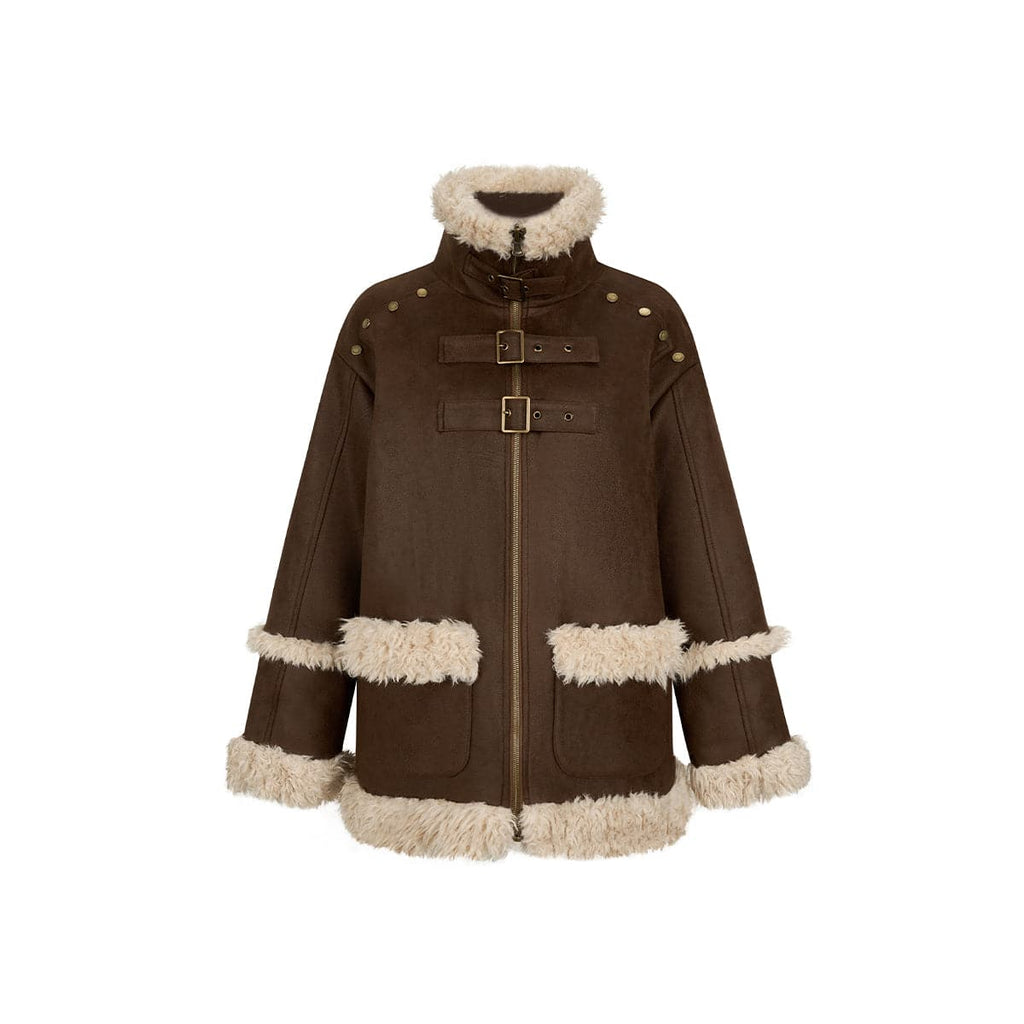 Reversible Suede Patchwork Jacket - 2-in-1 Premium Outerwear with Dual Designs