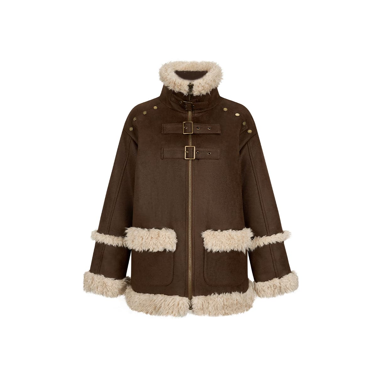Reversible Suede Patchwork Jacket - 2-in-1 Premium Outerwear with Dual Designs
