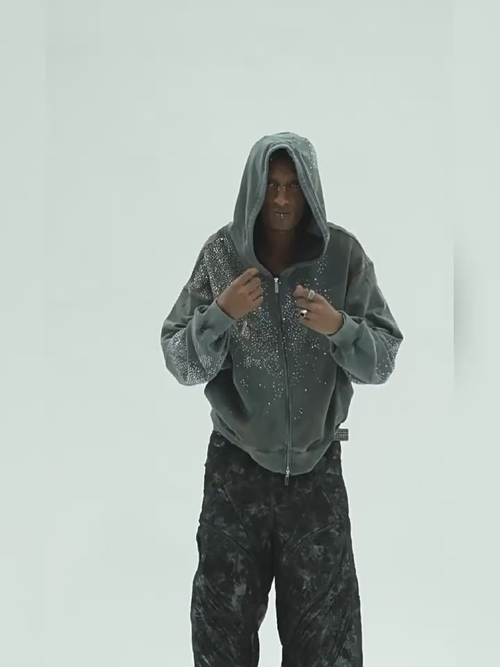 Starlight Crystal Zip Hoodie