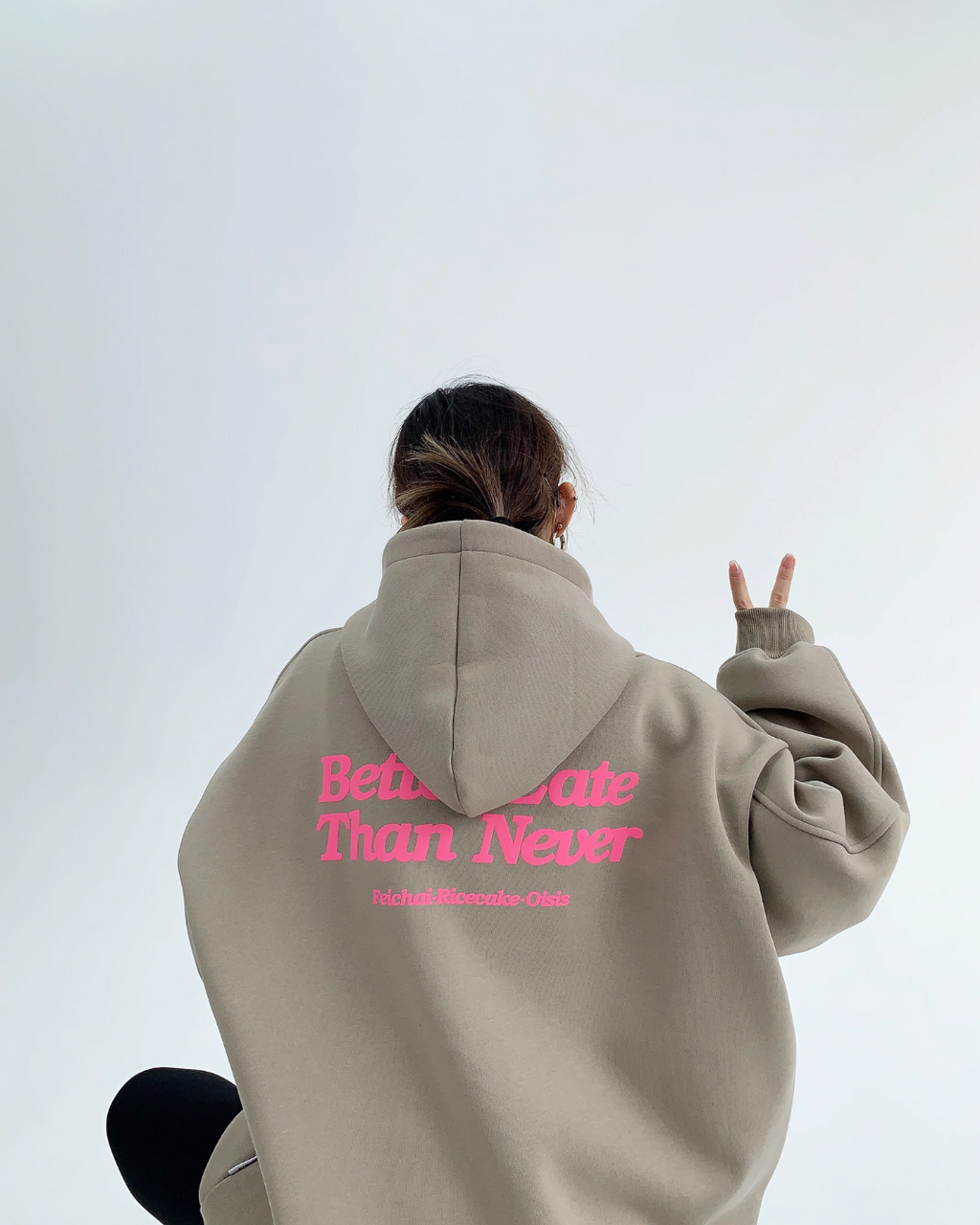 Sand Halo Oversized Hoodie