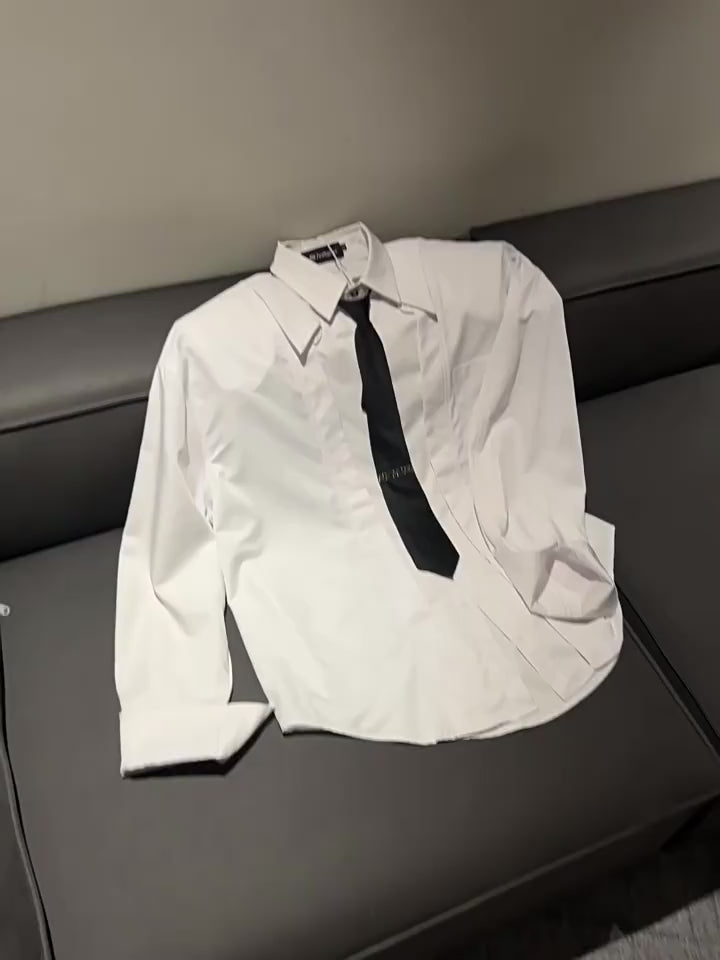Wide Shoulder Dress Shirt
