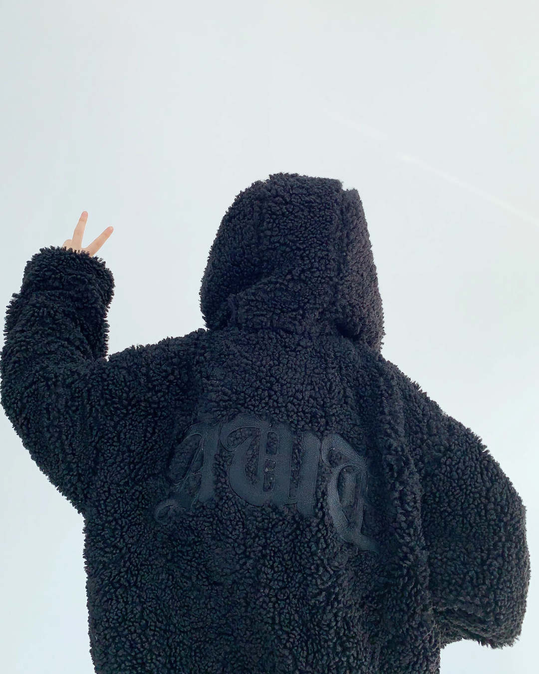 Midnight Plush Teddy Zip Hoodie
