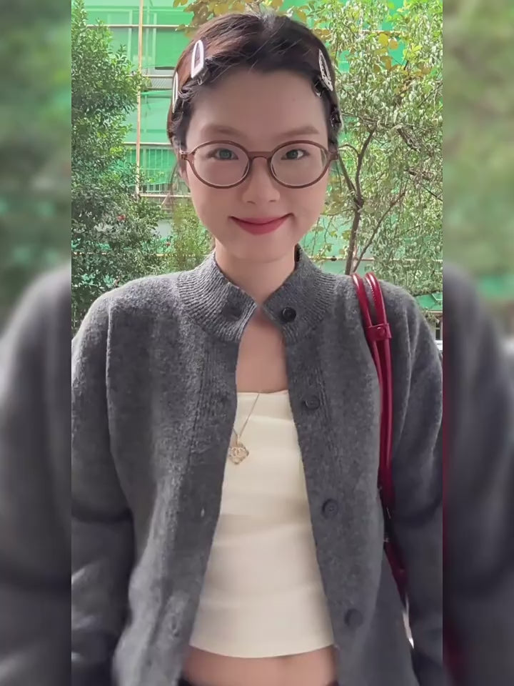 Charcoal Cloud Knit Cardigan