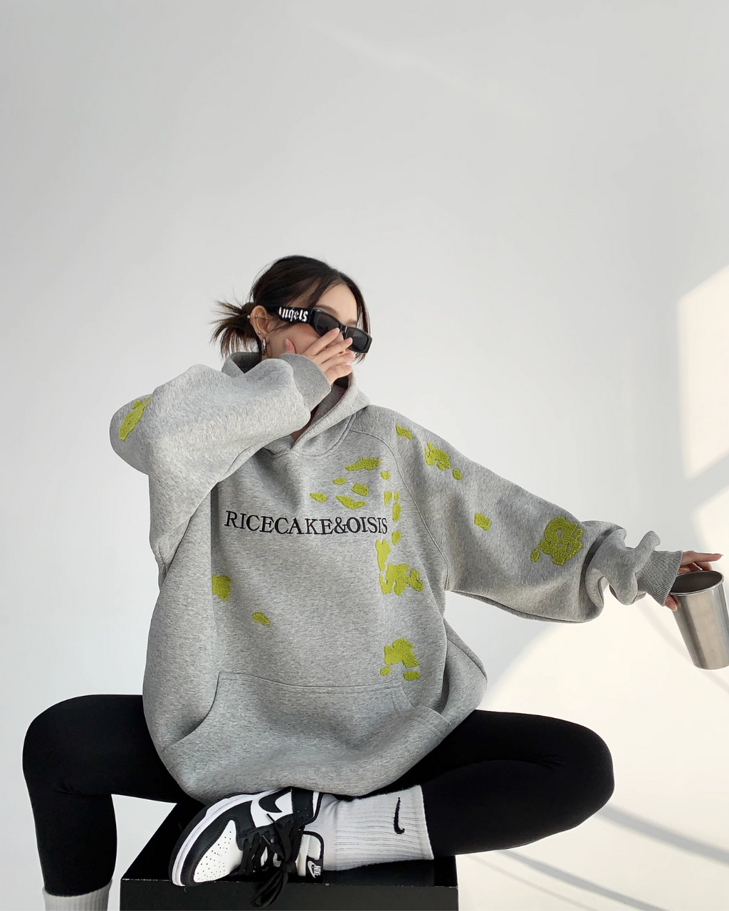 Lime Fleck Studio Logo Hoodie