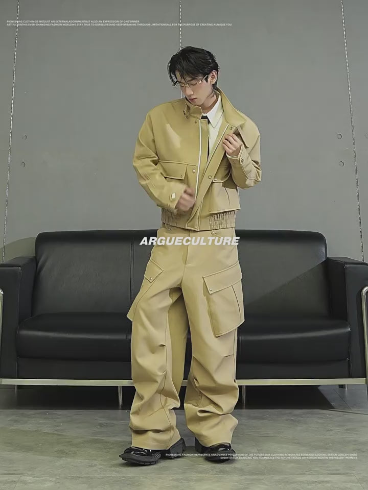 Glitter Zip-Up Jacket and Pants Setup