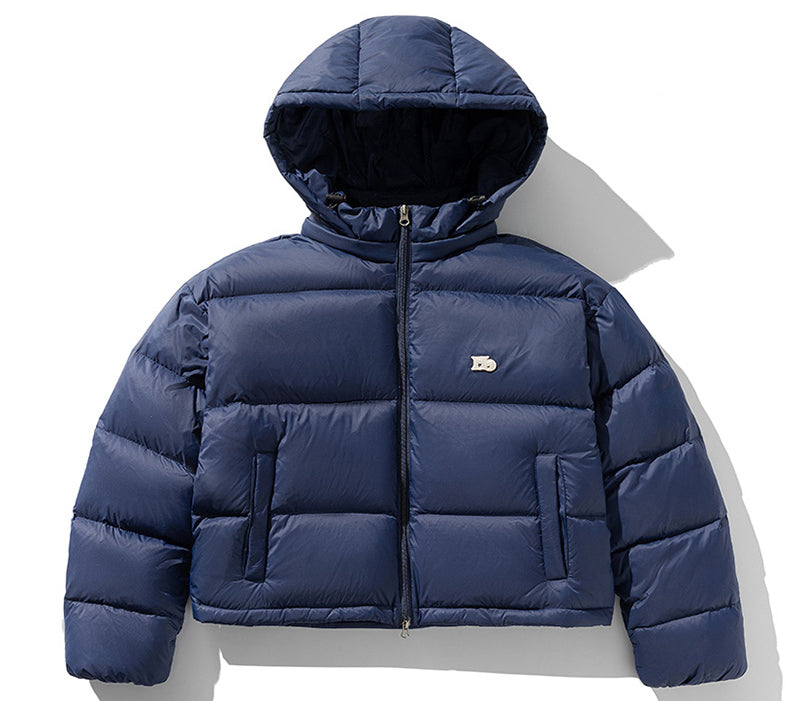 Stand Collar Hooded Short Down Jacket