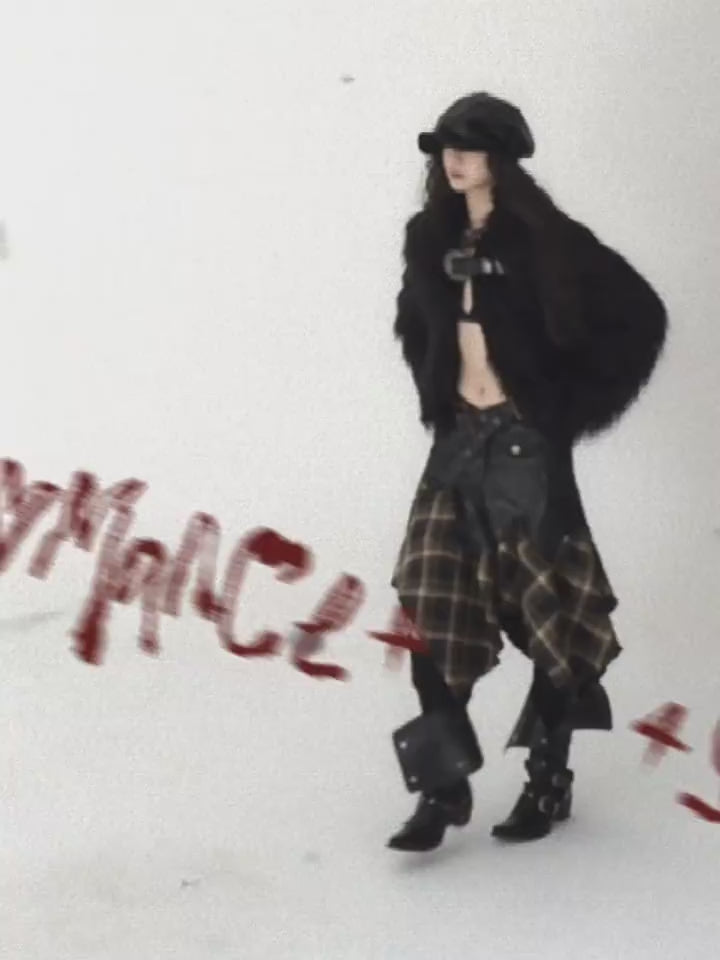 Rebel Tartan Asymmetrical Skirt