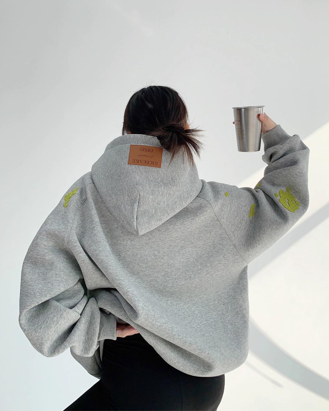 Lime Fleck Studio Logo Hoodie