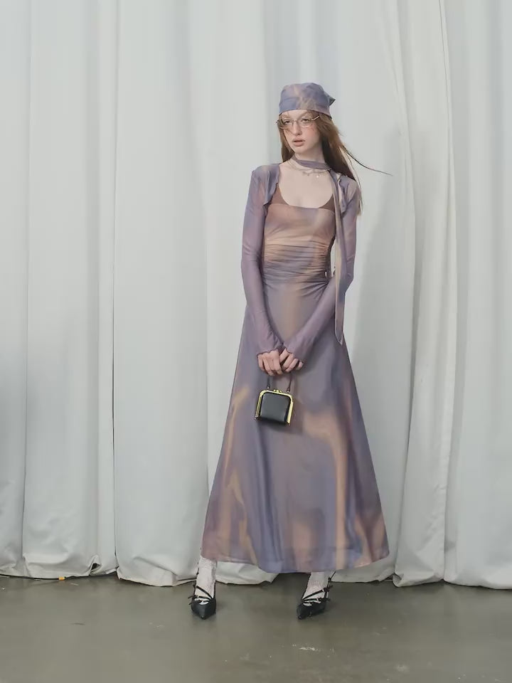 Of Akiva Elegant Satin Maxi Dress
