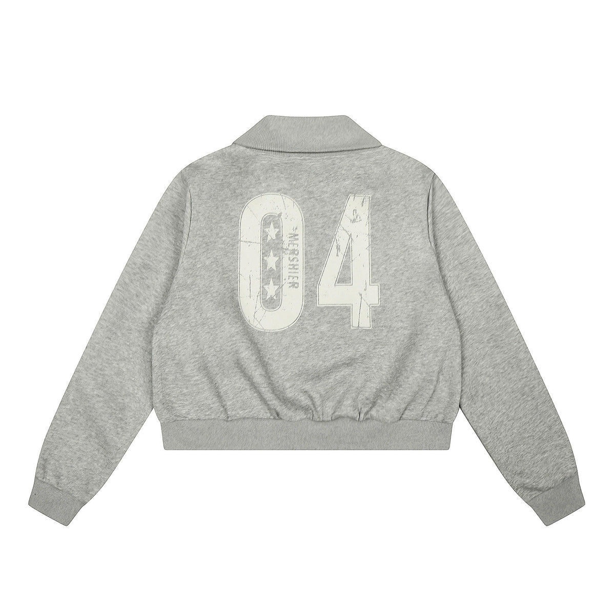 Star & 04 Graphic Zip-Up Sweatshirt