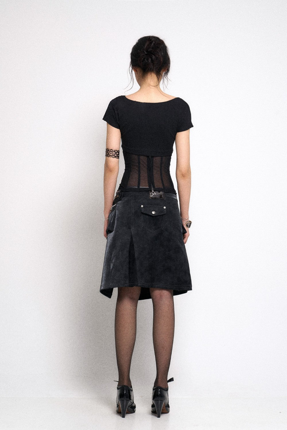 Gothic Mini Skirt with Zipper Details