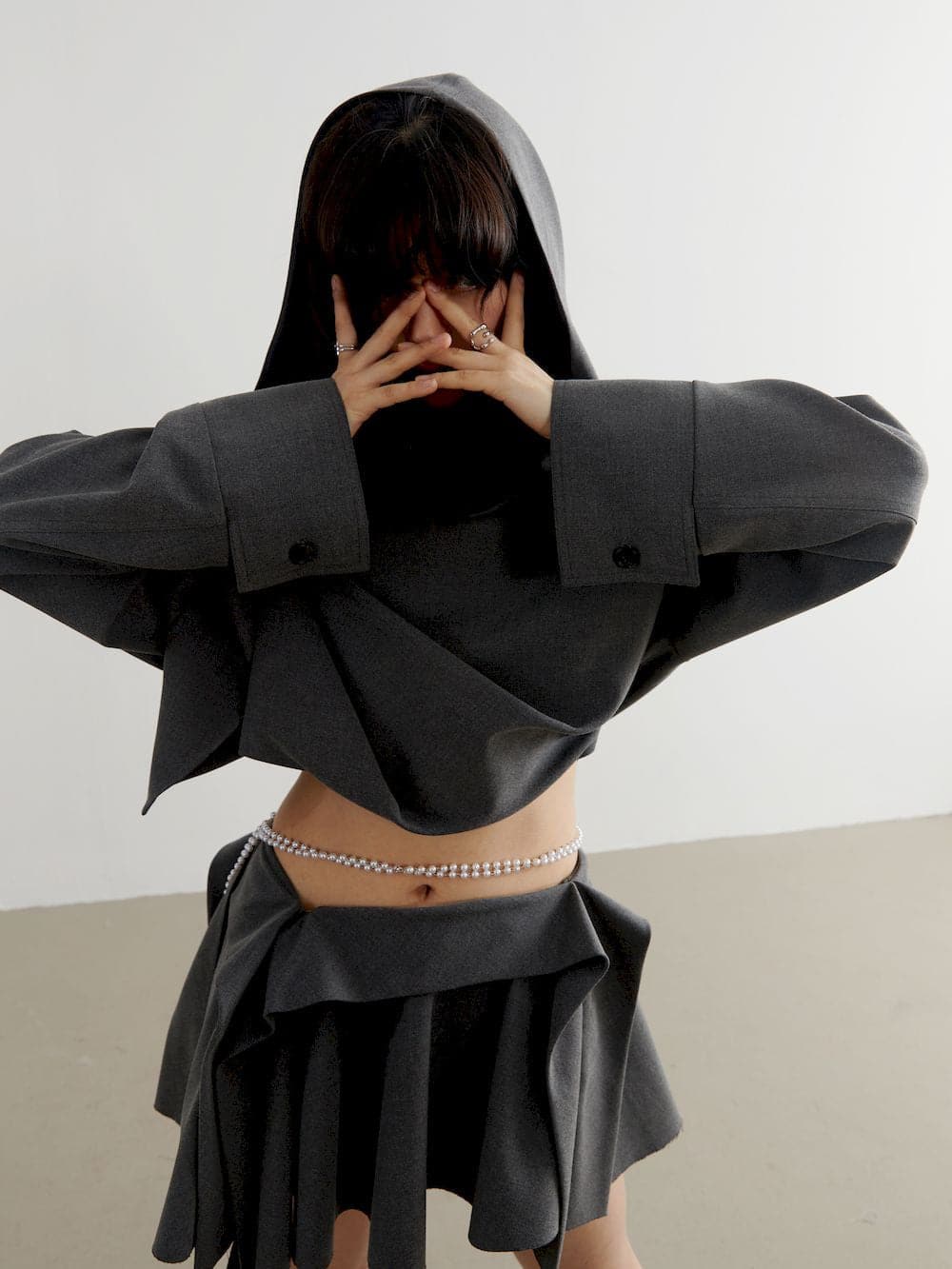 Box-Pleats Micro Mini Skirt - Niche Collection