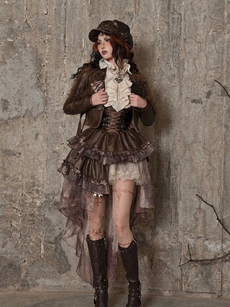 Chest Brace Strappy Trailing Dress