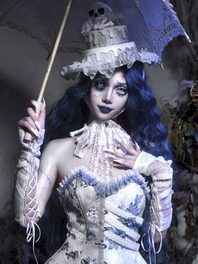 BLOOD SUPPLY White Gothic Corset, Skirt or Set