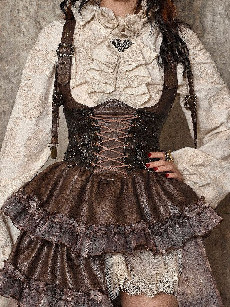 Chest Brace Strappy Trailing Dress