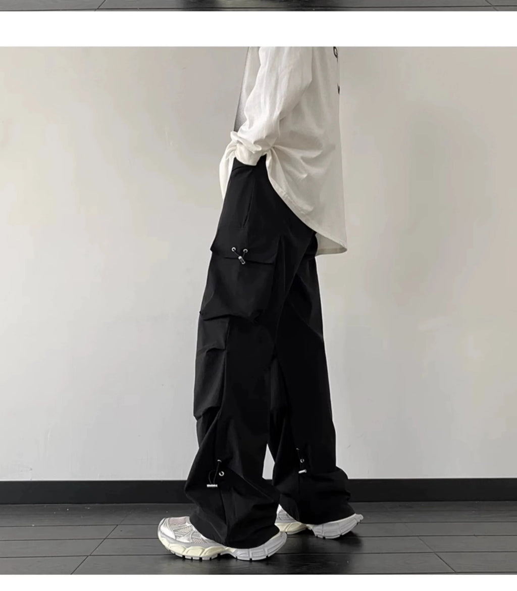 Baggy Black Cargo Street Pants