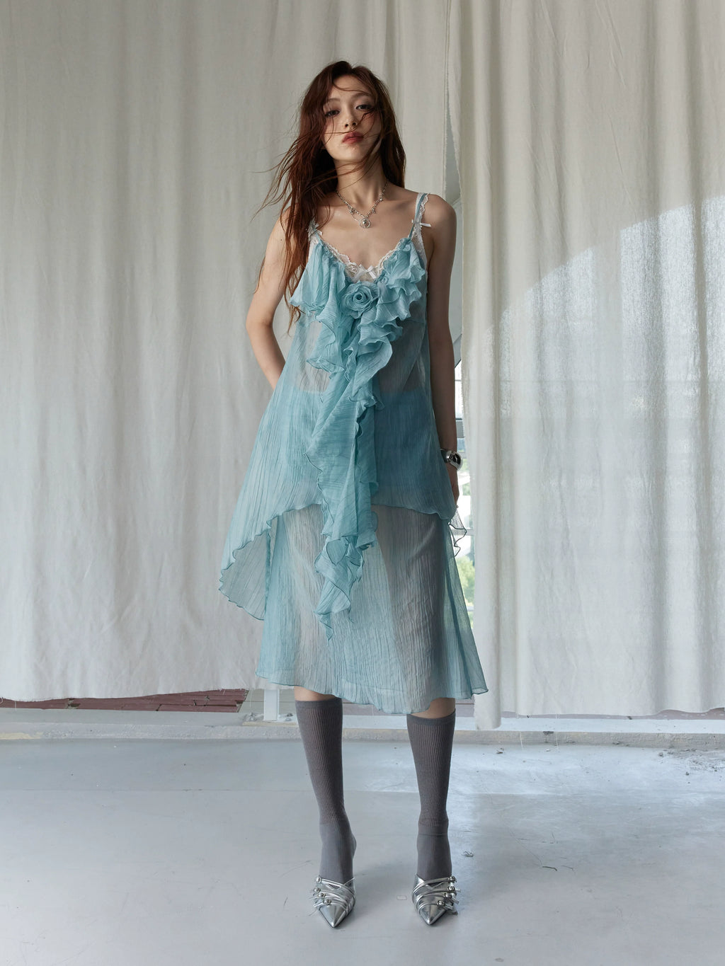 Mint Ruffle Set