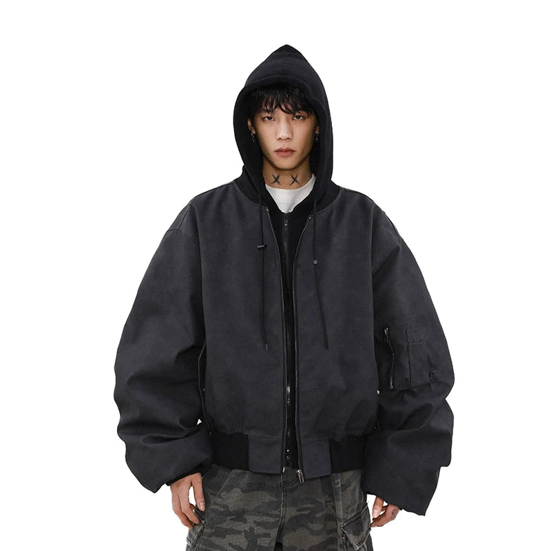 Umber Drift Oversized Moto Jacket
