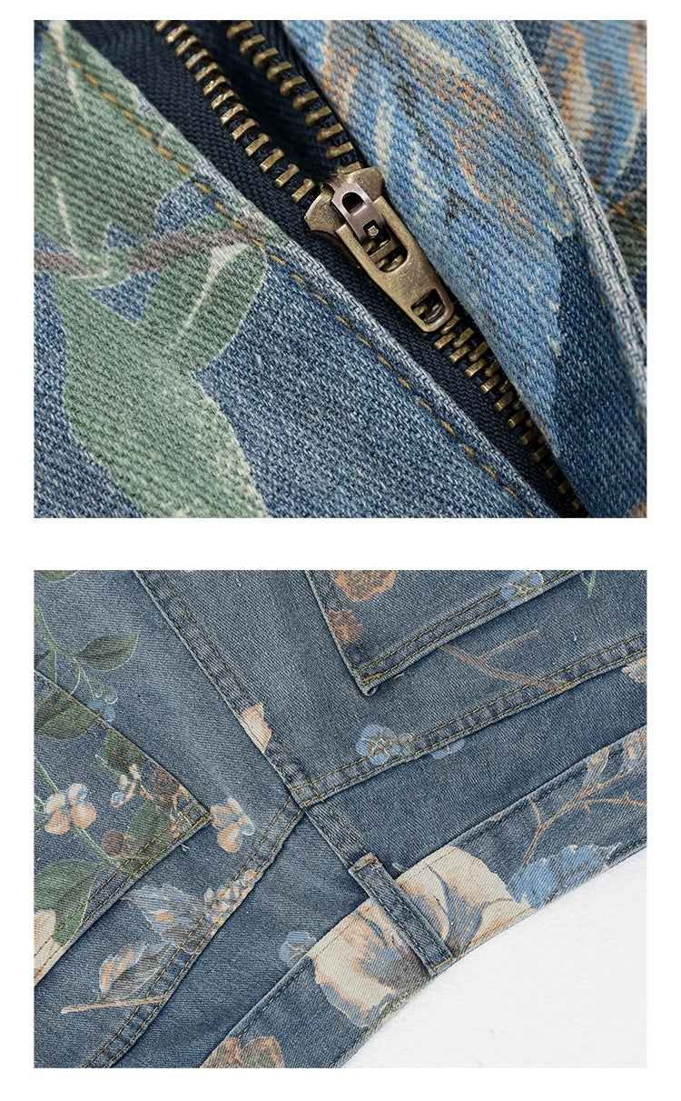 Blooming Botanica Floral Wide-Leg Jeans
