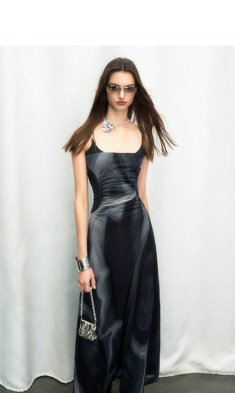 Of Akiva Elegant Satin Maxi Dress