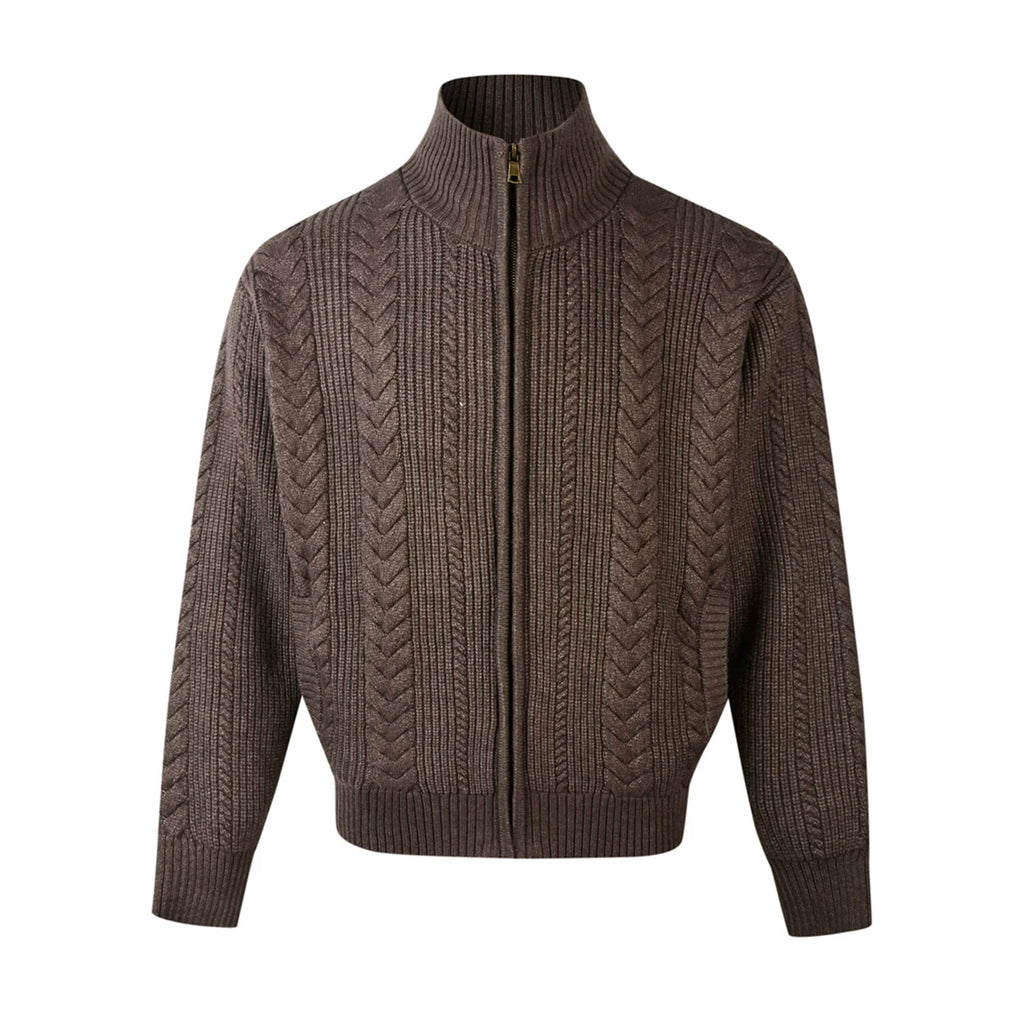 Heritage Weave Zip Cardigan