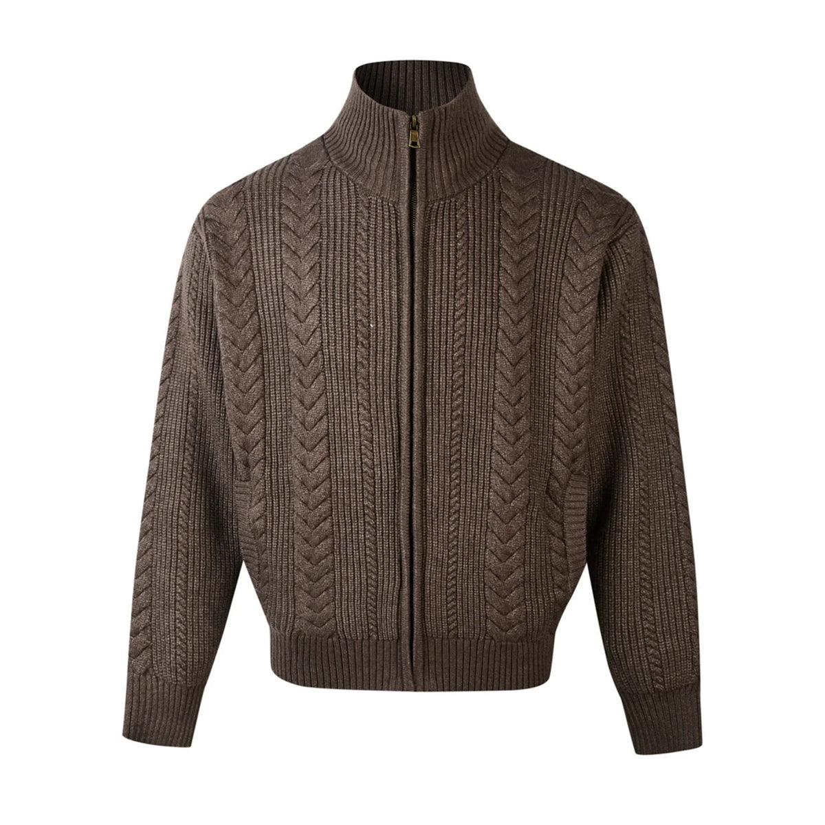 Heritage Weave Zip Cardigan