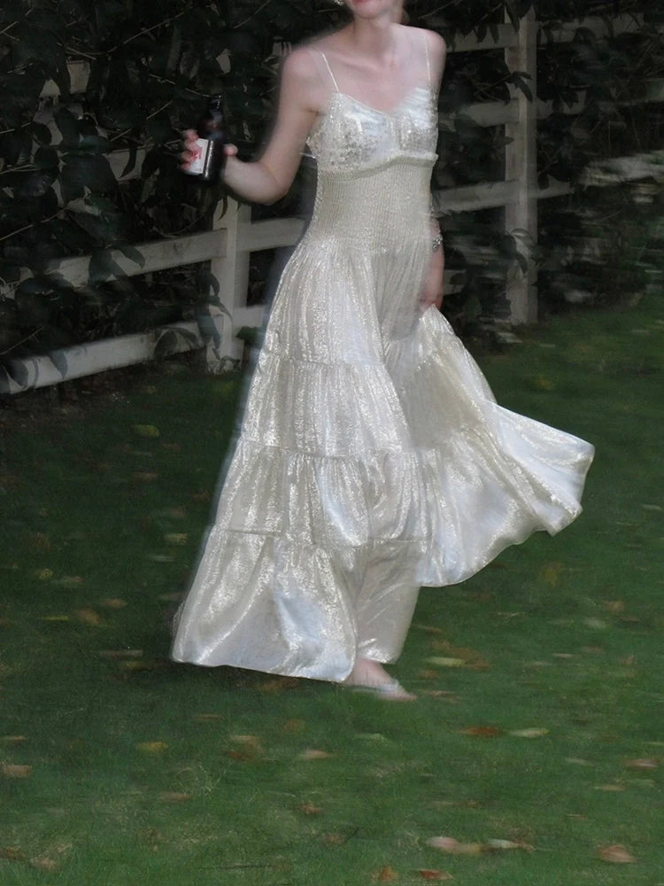 Soft Glossy Tiered Dress