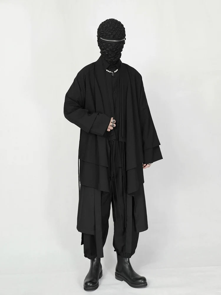 Oversized Black Kimono Cardigan