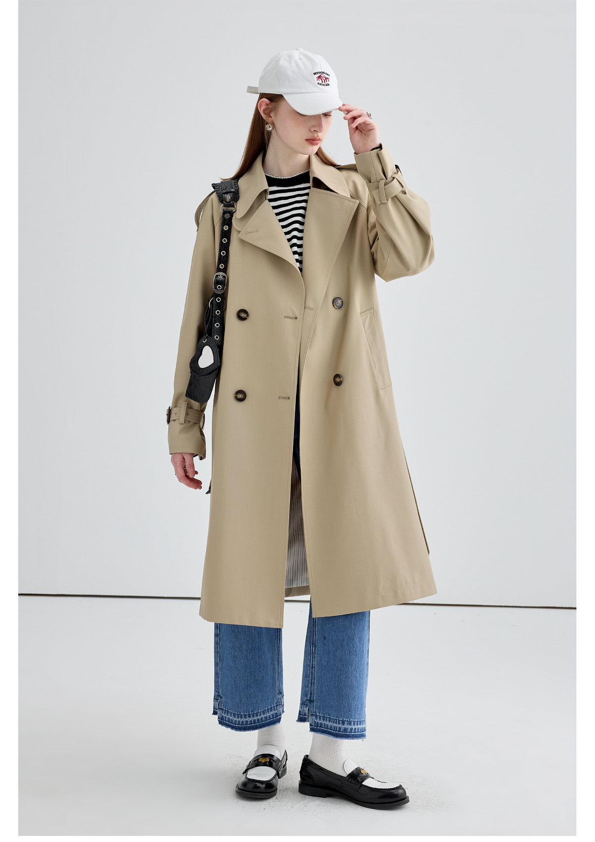 Mid-Length British Style Trench Coat
