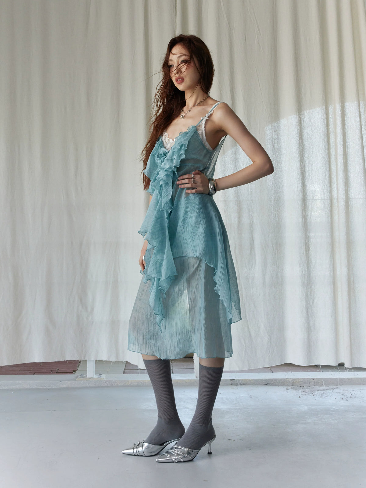 Mint Ruffle Set