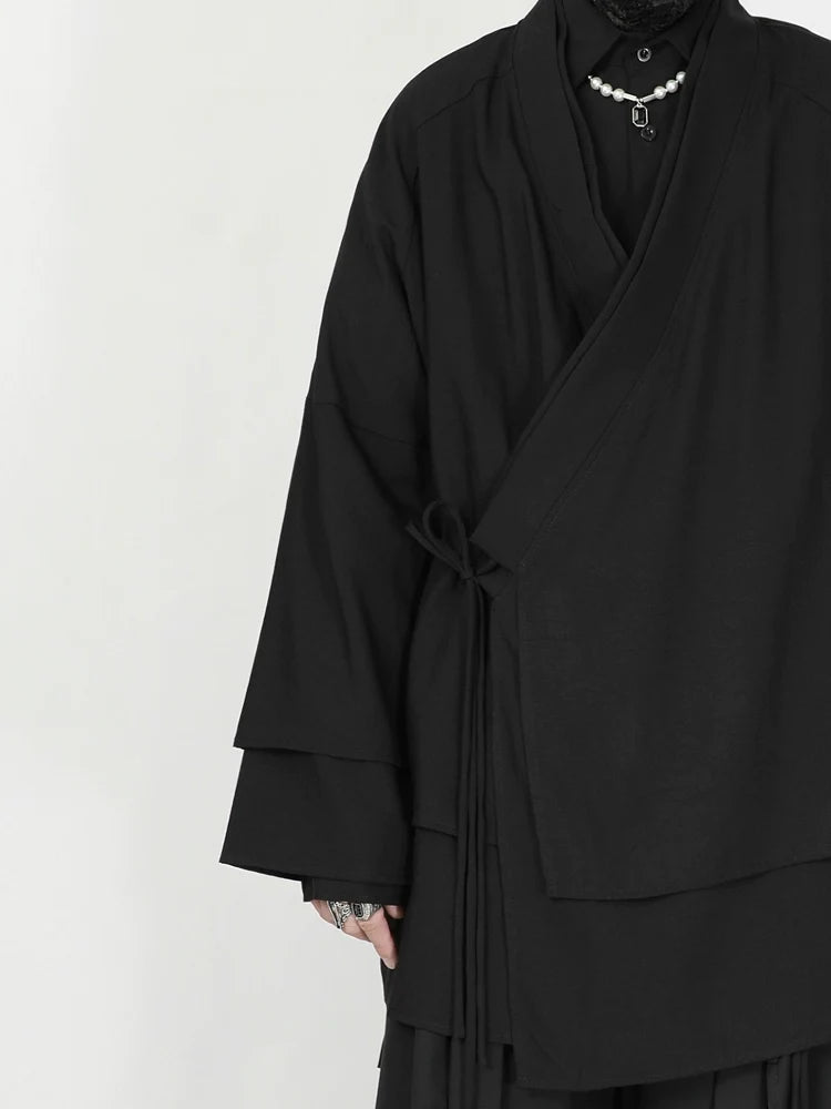 Oversized Black Kimono Cardigan