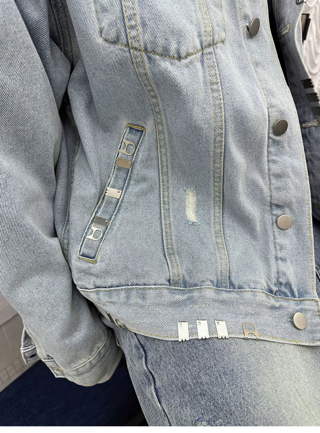 Staple Signal Light-Wash Hardware Trucker Jacket