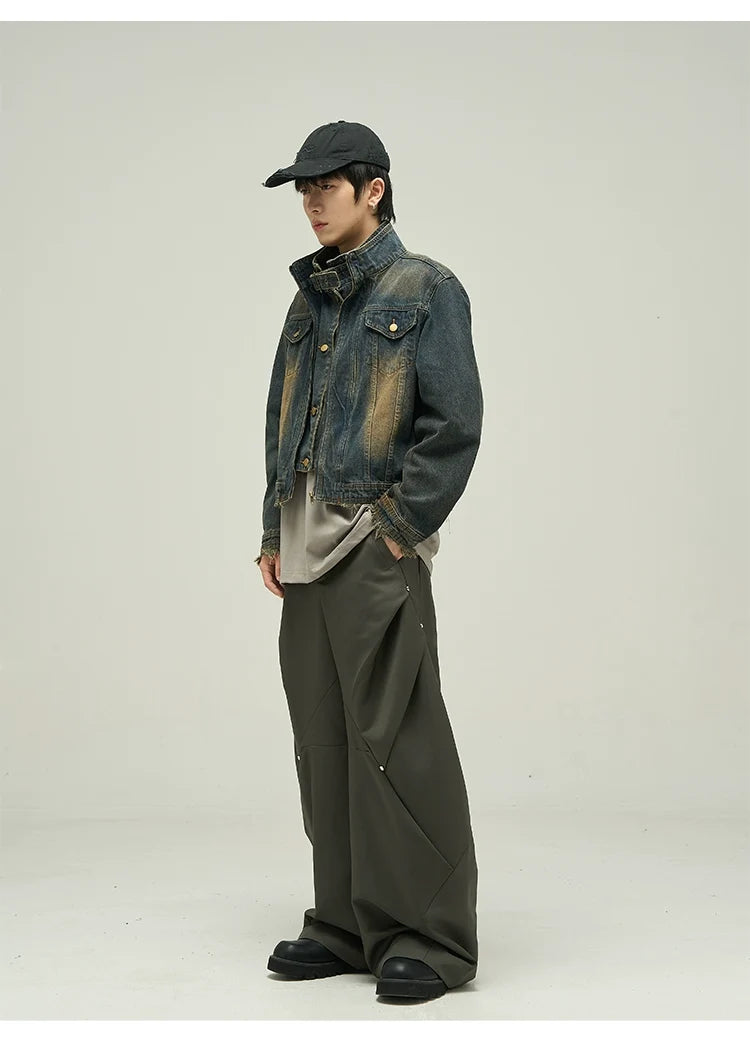 Vintage Wash Cropped Denim Jacket