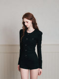 Fitted Tweed Jumpsuit
