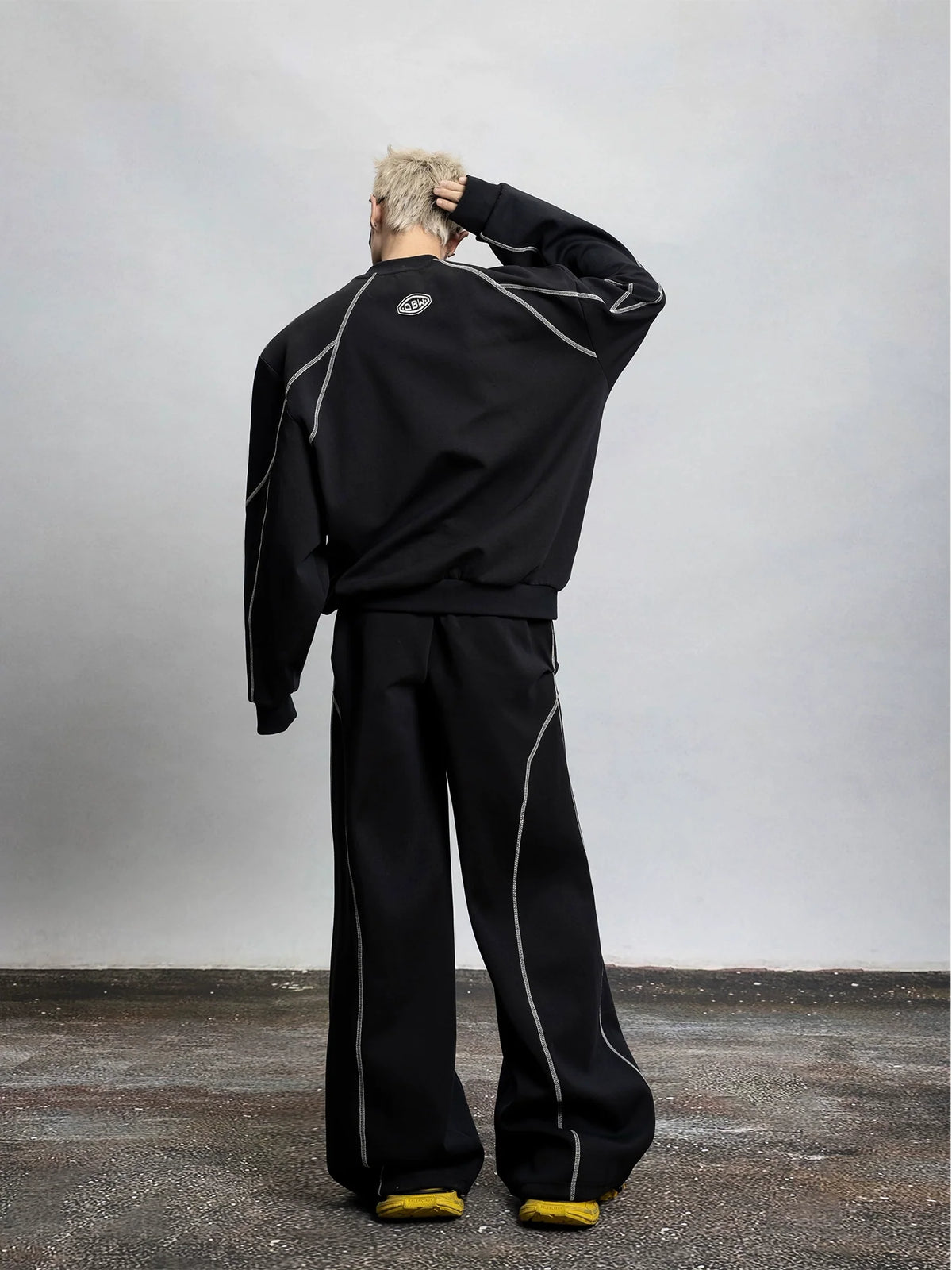 Oversized Contrast Stitch Sweatshirt