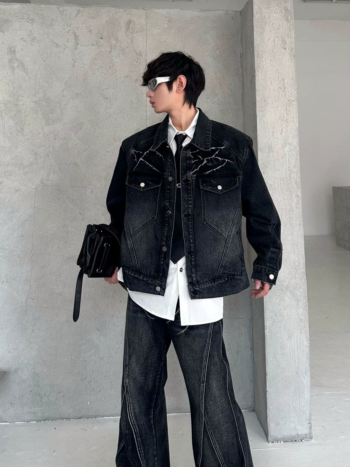 Midnight Fracture Denim Jacket