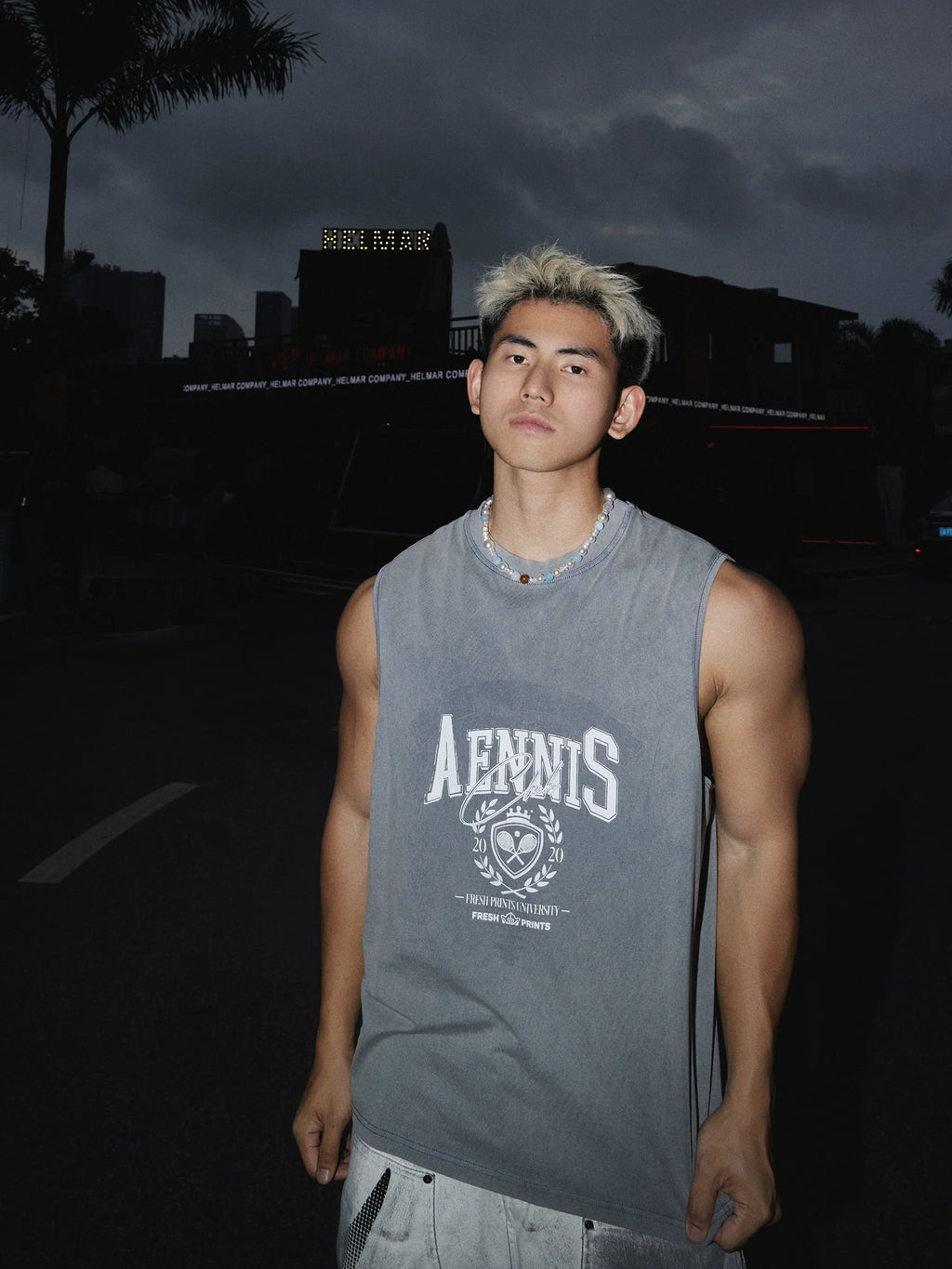 Sleeveless AENNIS Graphic Muscle Tee