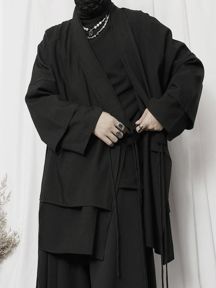 Oversized Black Kimono Cardigan