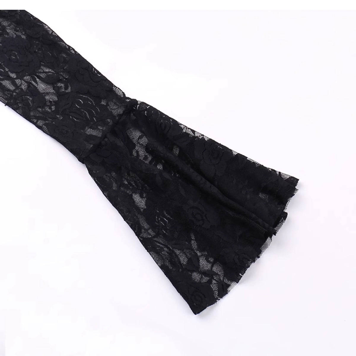 Gothic Velvet Mermaid Gown-Long Sleeve Lace Floor-Length Dress With High Collar