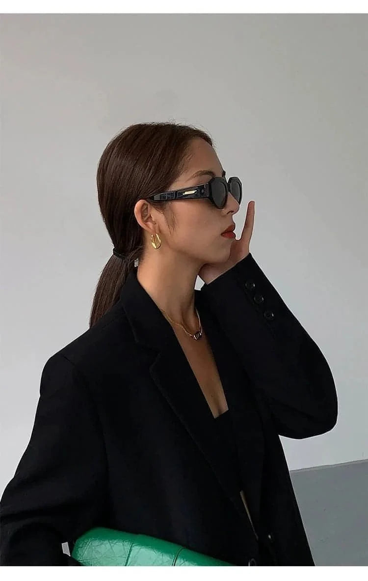 Neva Hu Black Oversized Korean-Style Blazer