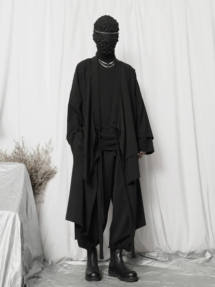 Oversized Black Kimono Cardigan