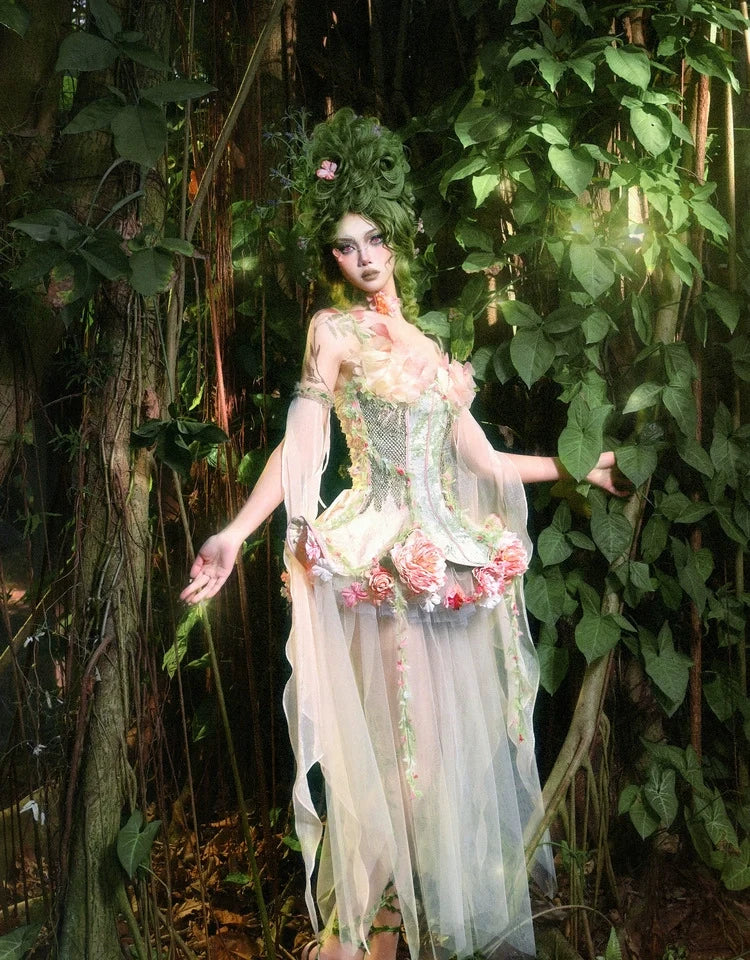 Garden Fairy Floral Dress Set