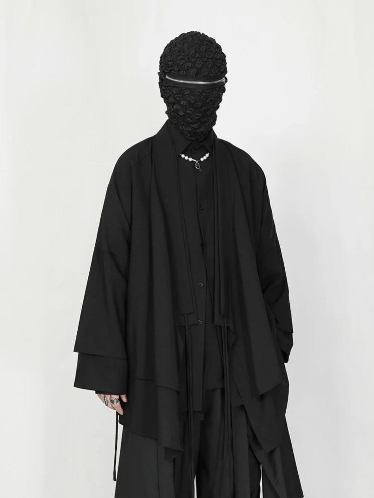 Oversized Black Kimono Cardigan