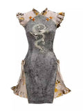 Dragon Cheongsam Mini Dress