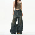 Vintage Wash Extreme Wide-Leg Jeans
