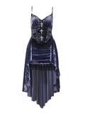 Purple Corset Dress or Black Lace Bolero